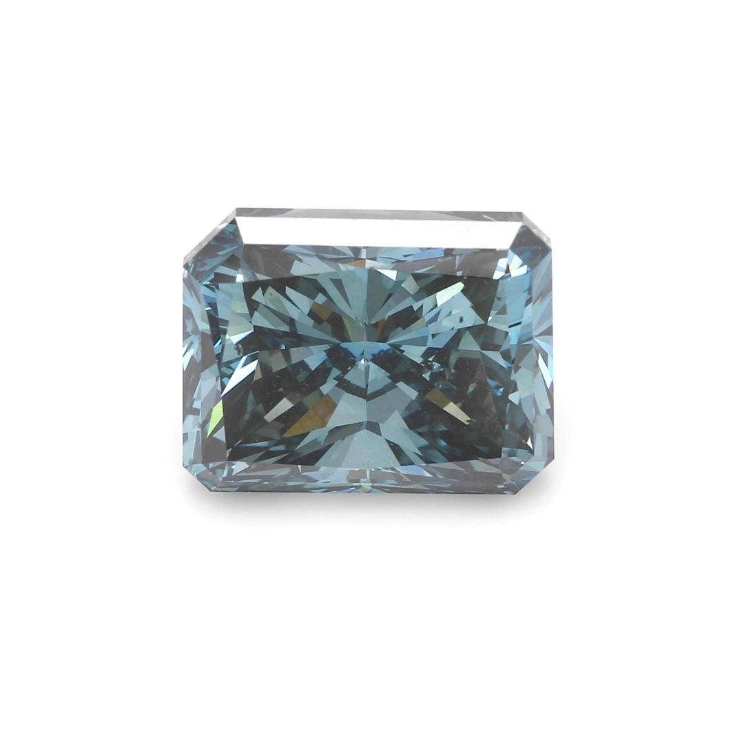 Loose 10.08 Carat Dark Blue SI1 IGI Certified Lab Grown Radiant Diamonds