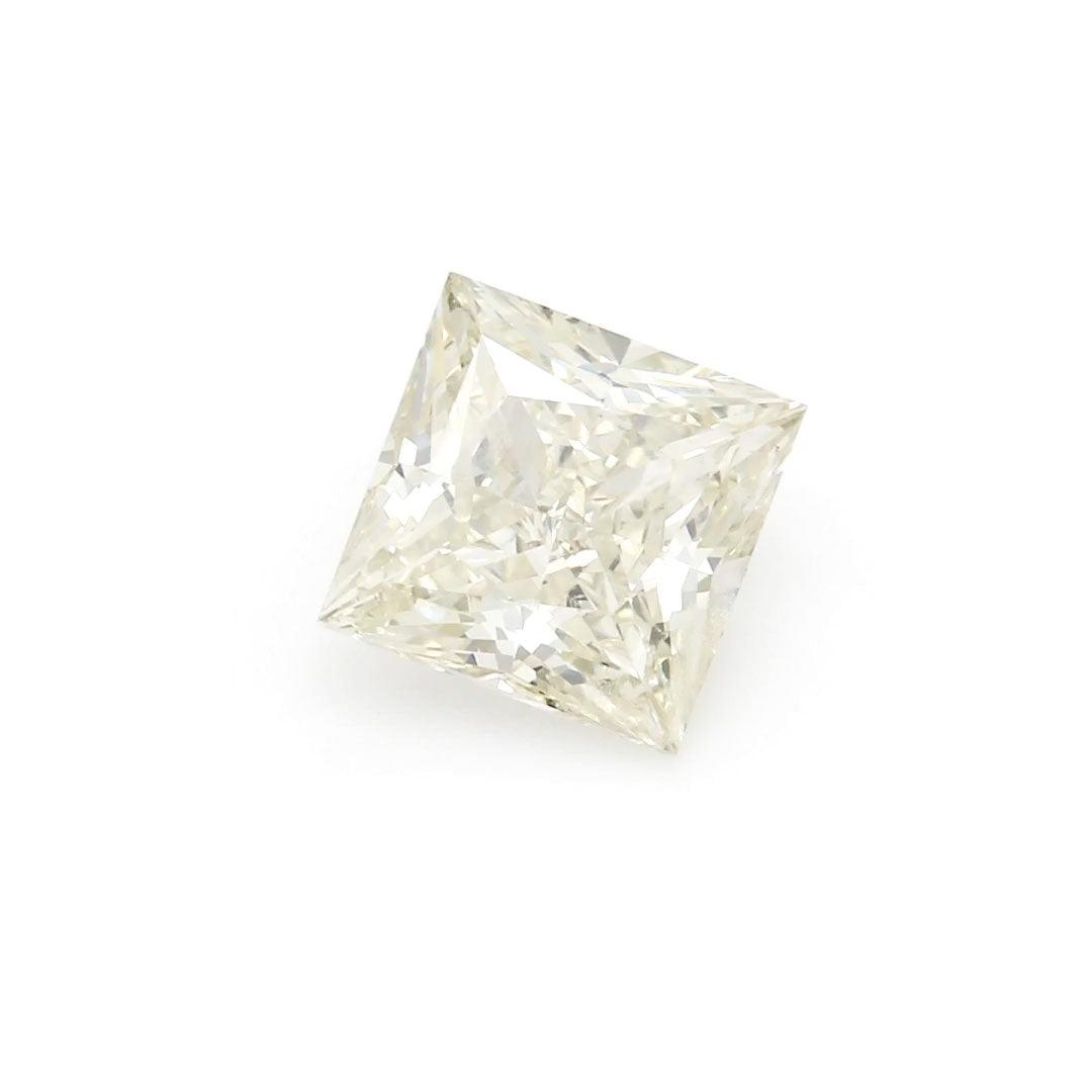 Loose 1.85 Carat Light Yellow SI1 IGI Certified Lab Grown Princess Diamonds