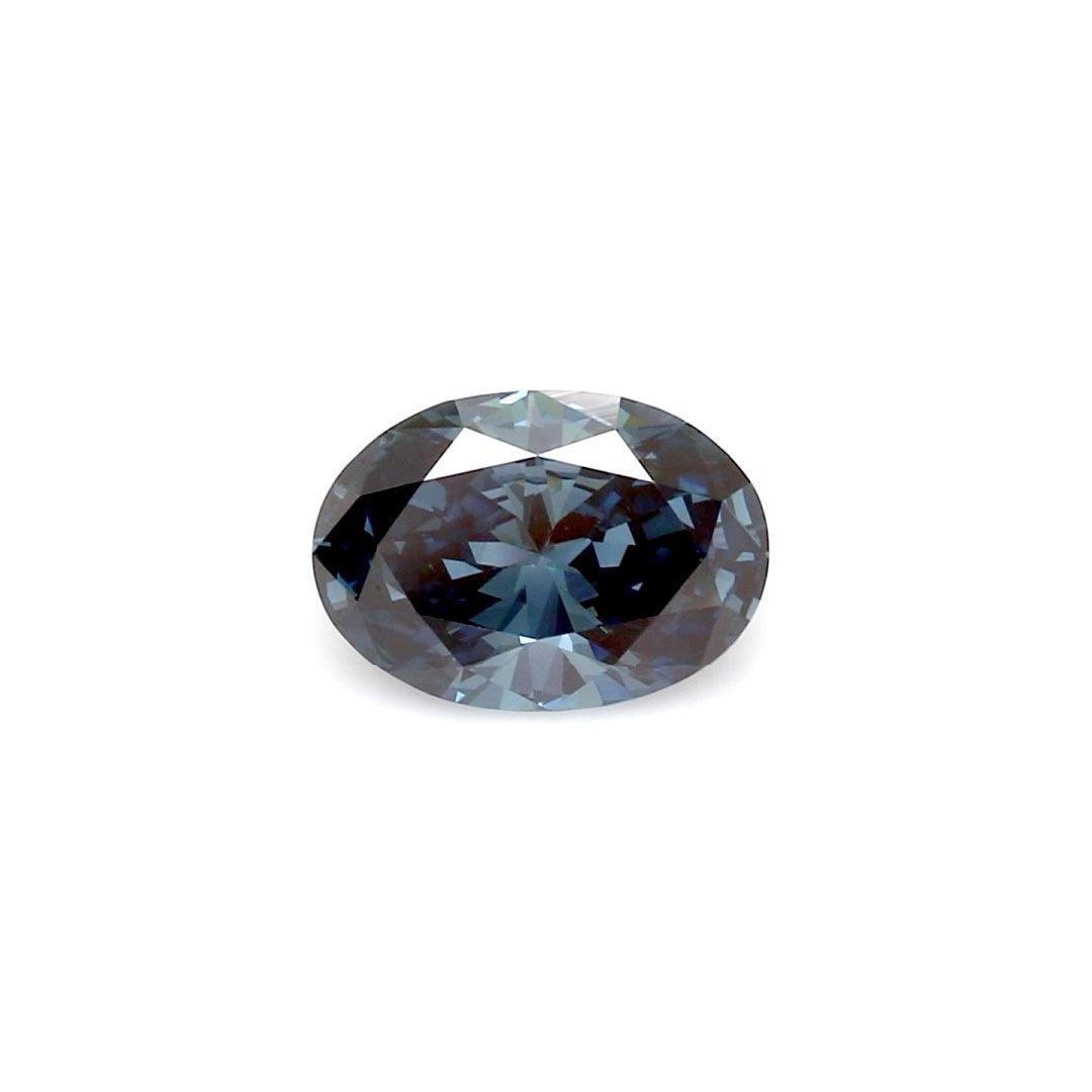 Loose 1.11 Carat Dark Blue VS1 IGI Certified Lab Grown Oval Diamonds