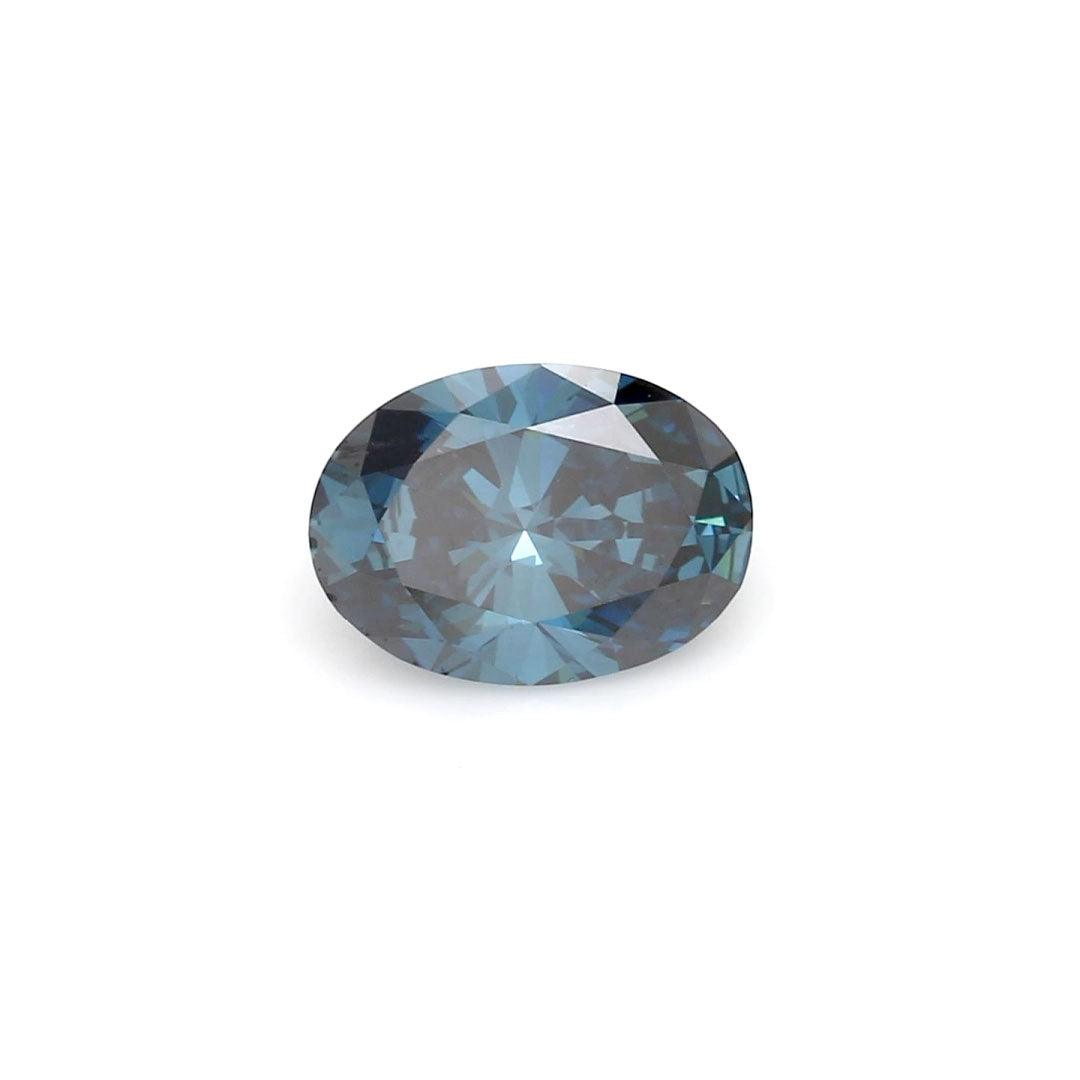 Loose 1.13 Carat Dark Blue VVS2 IGI Certified Lab Grown Oval Diamonds