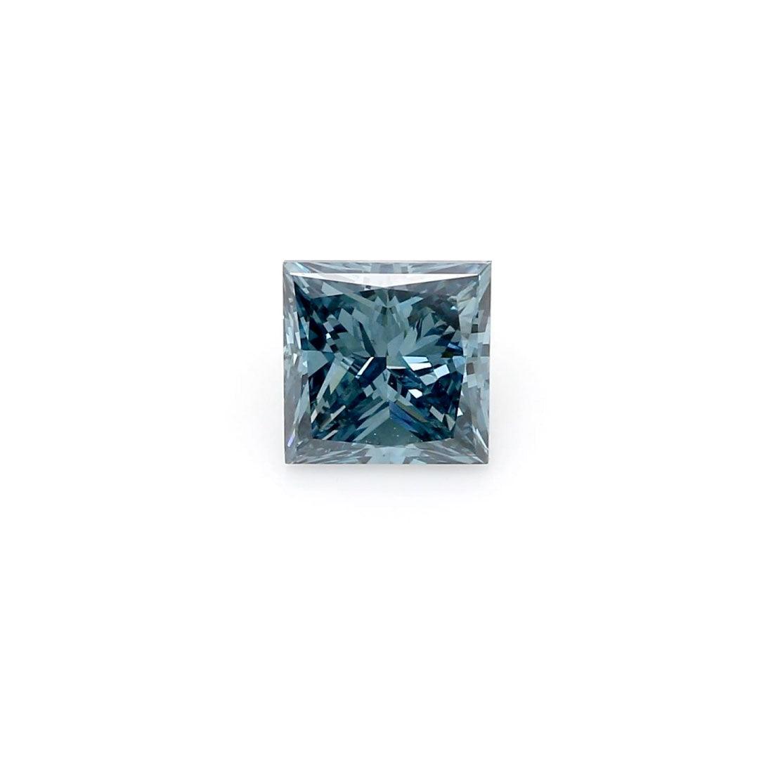 Loose 0.97 Carat Dark Blue SI1 IGI Certified Lab Grown Princess Diamonds
