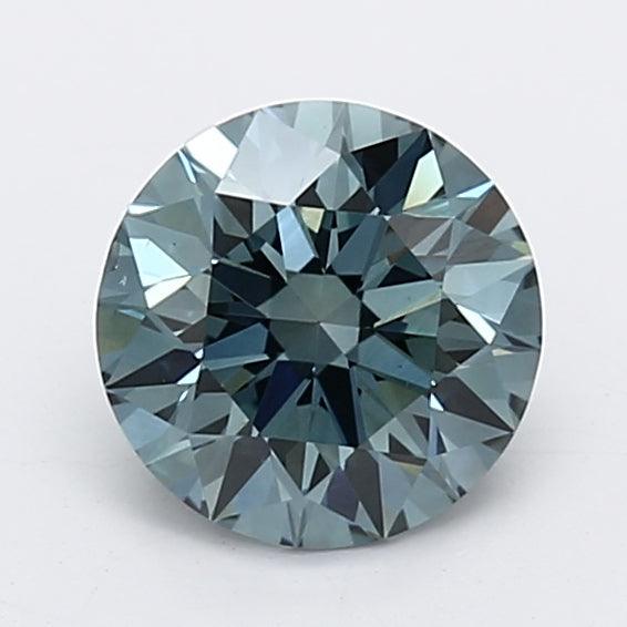 Loose 1.1 Carat Dark Blue VS2 IGI Certified Lab Grown Round Diamonds