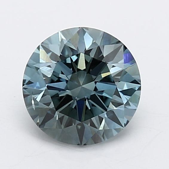 Loose 1.06 Carat Fancy Blue SI1 IGI Certified Lab Grown Round Diamonds