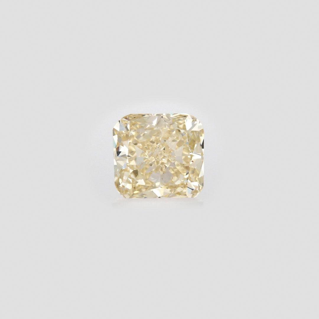 Loose 1.14 Carat Light Yellow SI1 IGI Certified Lab Grown Cushion Diamonds