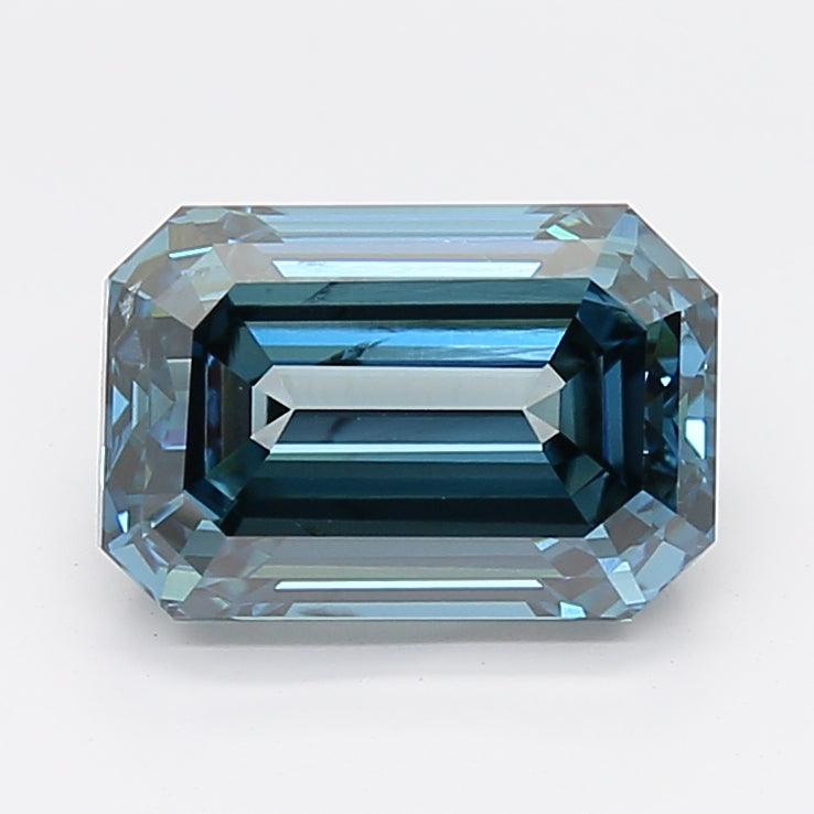 Loose 2.53 Carat Dark Blue SI2 IGI Certified Lab Grown Emerald Diamonds