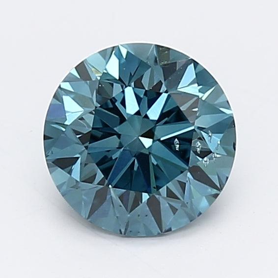 Loose 1.1 Carat Intense Blue SI1 IGI Certified Lab Grown Round Diamonds