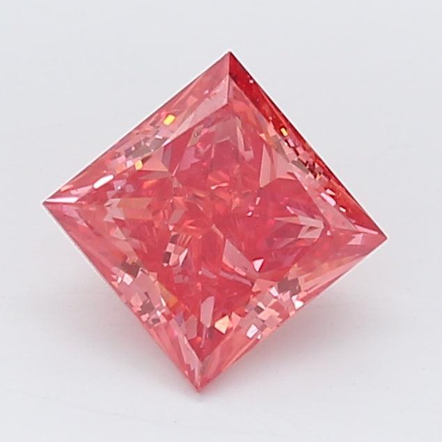 Loose 1.16 Carat Vivid Pink VVS2 IGI Certified Lab Grown Princess Diamonds