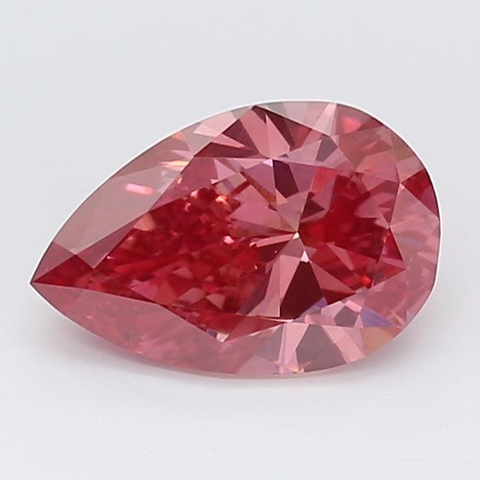 Loose 1.49 Carat Deep Pink VS1 IGI Certified Lab Grown Pear Diamonds