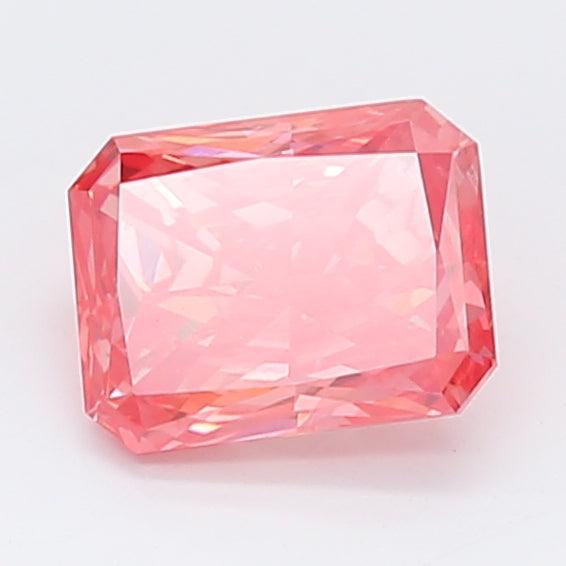Loose 1.03 Carat Vivid Pink SI1 IGI Certified Lab Grown Radiant Diamonds