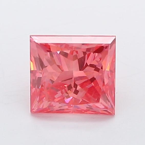 Loose 1.03 Carat Vivid Pink VS2 IGI Certified Lab Grown Princess Diamonds