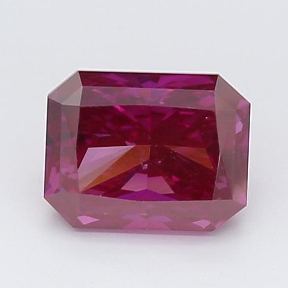 Loose 1.16 Carat Deep Pink SI1 IGI Certified Lab Grown Radiant Diamonds
