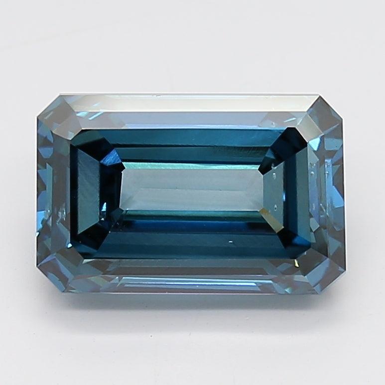 Loose 3.49 Carat Deep Blue SI1 IGI Certified Lab Grown Emerald Diamonds