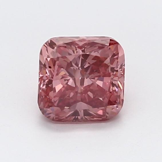 Loose 0.8 Carat Vivid Pink VS2 IGI Certified Lab Grown Cushion Diamonds