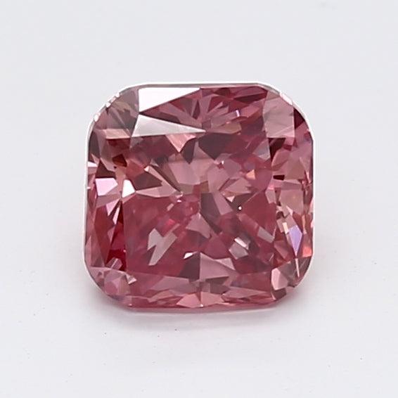 Loose 0.9 Carat Vivid Pink SI1 IGI Certified Lab Grown Cushion Diamonds