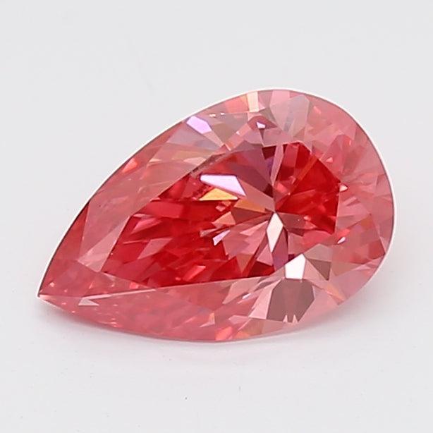 Loose 1.02 Carat Vivid Pink VS2 IGI Certified Lab Grown Pear Diamonds
