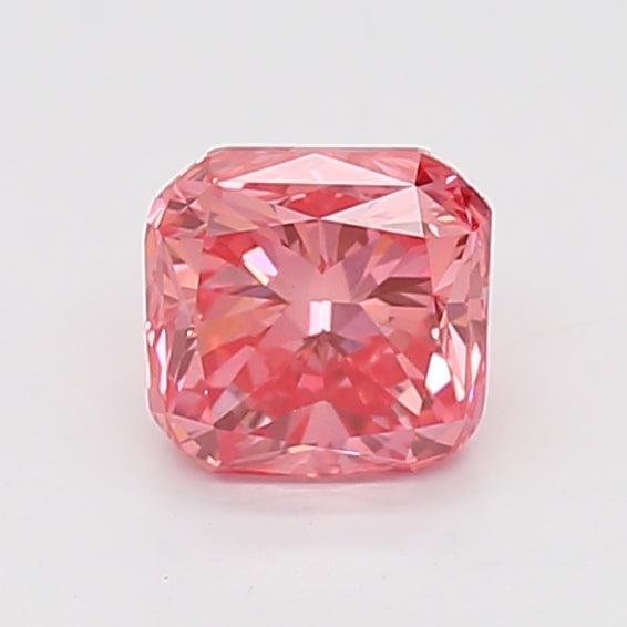 Loose 0.87 Carat Vivid Pink SI1 IGI Certified Lab Grown Cushion Diamonds