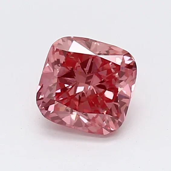 Loose 0.75 Carat Vivid Pink SI1 IGI Certified Lab Grown Cushion Diamonds