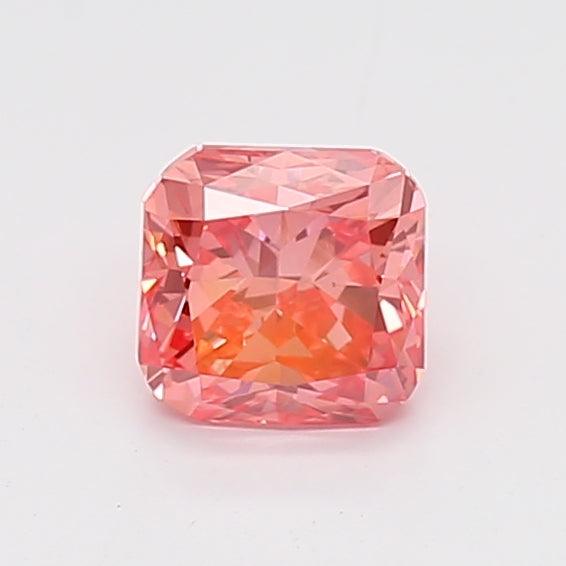 Loose 0.67 Carat Vivid Pink SI1 IGI Certified Lab Grown Cushion Diamonds