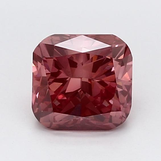 Loose 1.11 Carat Deep Pink VS2 IGI Certified Lab Grown Cushion Diamonds