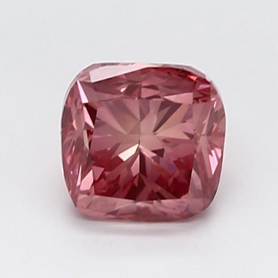 Loose 1.02 Carat Vivid Pink SI1 IGI Certified Lab Grown Cushion Diamonds