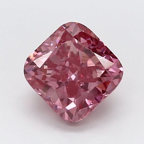 Loose 1.04 Carat Deep Pink VS2 IGI Certified Lab Grown Cushion Diamonds