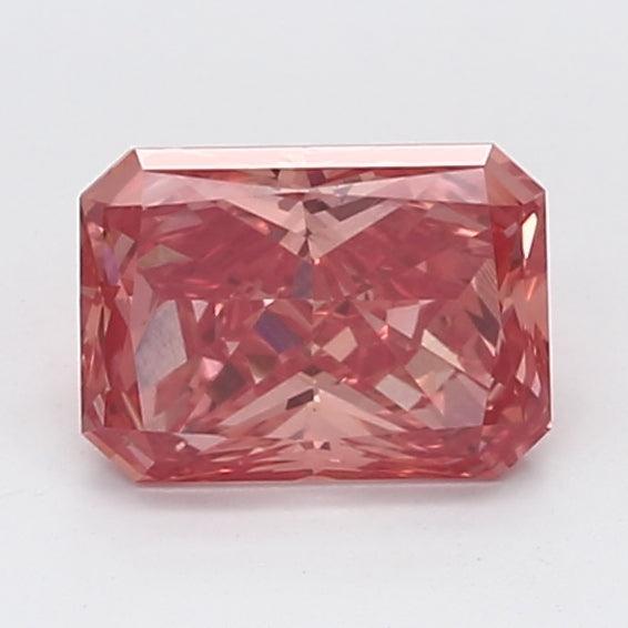 Loose 0.96 Carat Vivid Pink VS2 IGI Certified Lab Grown Radiant Diamonds