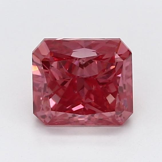 Loose 1.05 Carat Vivid Pink VS1 IGI Certified Lab Grown Radiant Diamonds