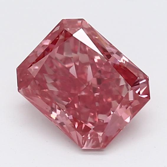 Loose 1.17 Carat Vivid Pink SI1 IGI Certified Lab Grown Radiant Diamonds