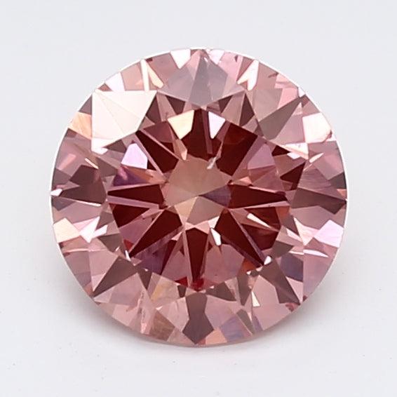 Loose 1.21 Carat Intense Pink SI1 IGI Certified Lab Grown Round Diamonds