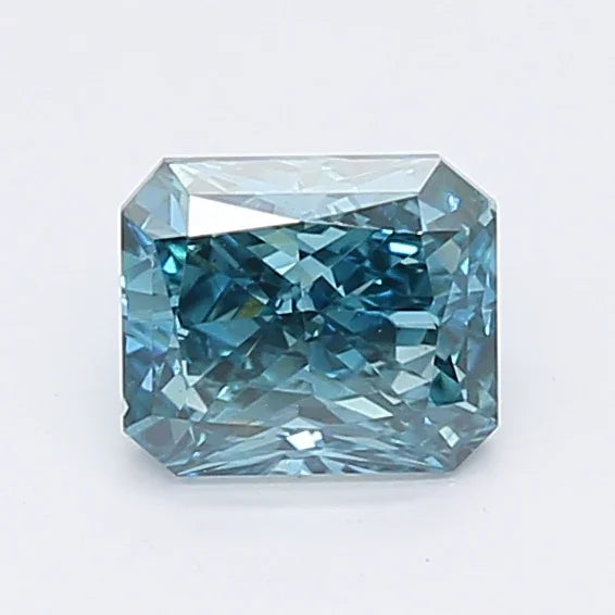 Loose 0.81 Carat Vivid Blue SI2 IGI Certified Lab Grown Radiant Diamonds