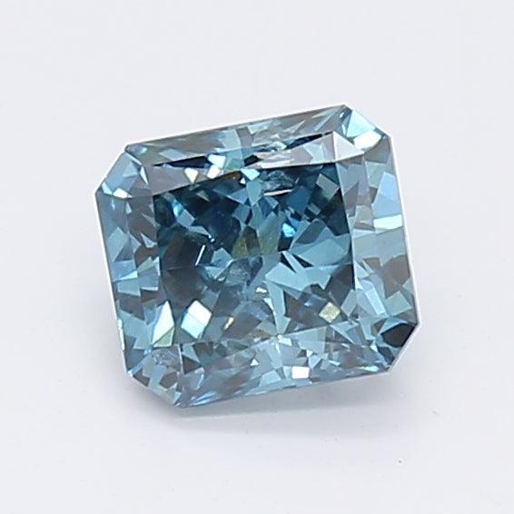 Loose 0.79 Carat Deep Blue SI2 IGI Certified Lab Grown Radiant Diamonds