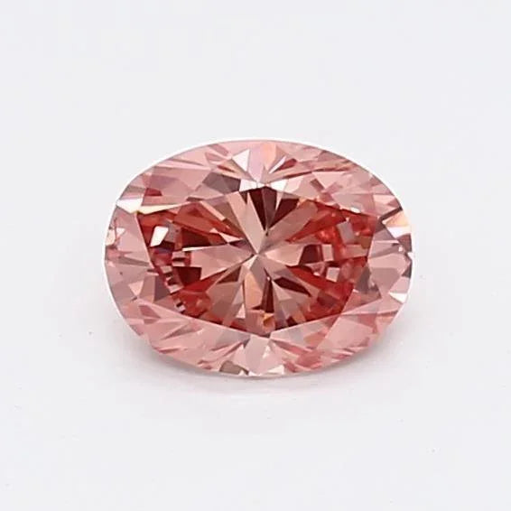 Loose 0.49 Carat Vivid Pink SI1 IGI Certified Lab Grown Oval Diamonds