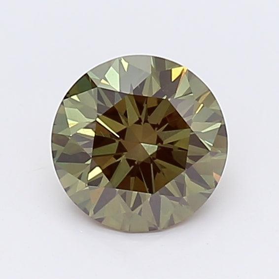 Loose 0.94 Carat Dark Green VS1 IGI Certified Lab Grown Round Diamonds