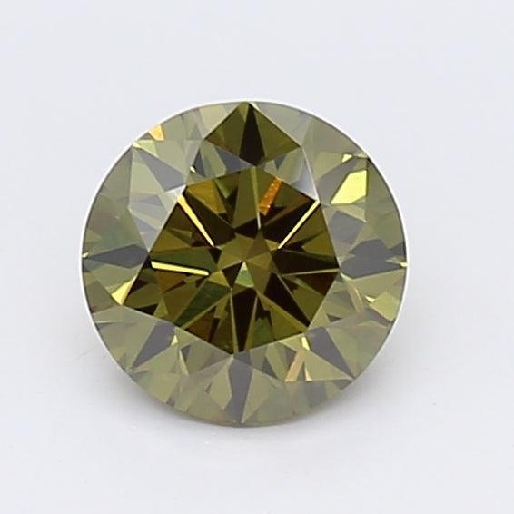 Loose 0.96 Carat Dark Green VS1 IGI Certified Lab Grown Round Diamonds