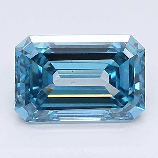 Loose 1.75 Carat Intense Blue SI1 IGI Certified Lab Grown Emerald Diamonds