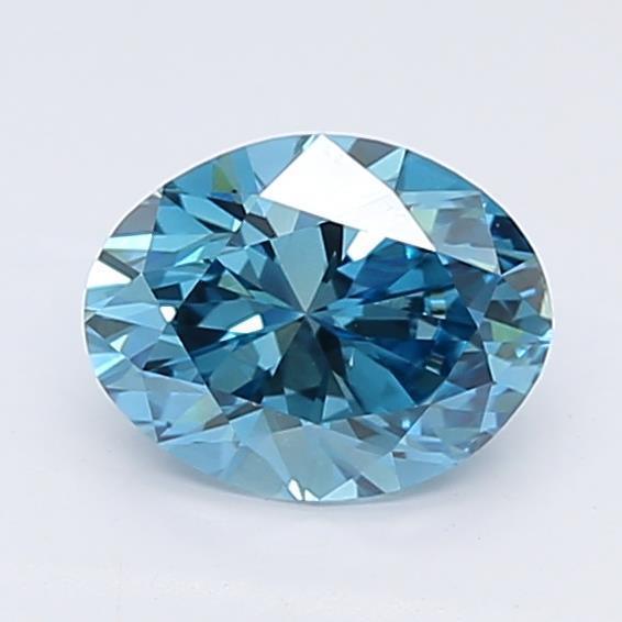 Loose 1 Carat Vivid Blue SI1 IGI Certified Lab Grown Oval Diamonds