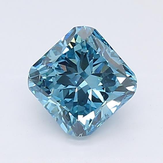 Loose 1.03 Carat Vivid Blue SI2 IGI Certified Lab Grown Radiant Diamonds
