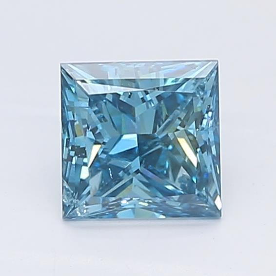 Loose 1.05 Carat Vivid Blue SI2 IGI Certified Lab Grown Princess Diamonds