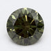 Loose 1.47 Carat Dark Green VS2 Intense Certified Lab Grown Round Diamonds