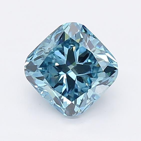 Loose 1.09 Carat Intense Blue I1 IGI Certified Lab Grown Cushion Diamonds