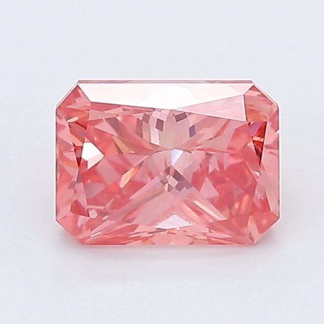 Loose 1.14 Carat Vivid Pink SI1 IGI Certified Lab Grown Radiant Diamonds
