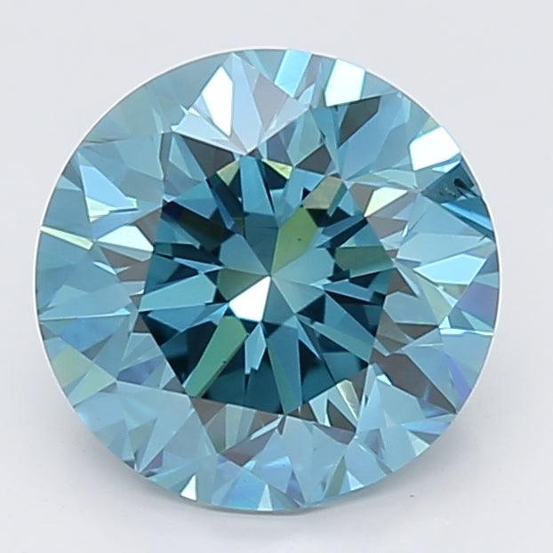 Loose 2.02 Carat Deep Blue SI1 IGI Certified Lab Grown Round Diamonds
