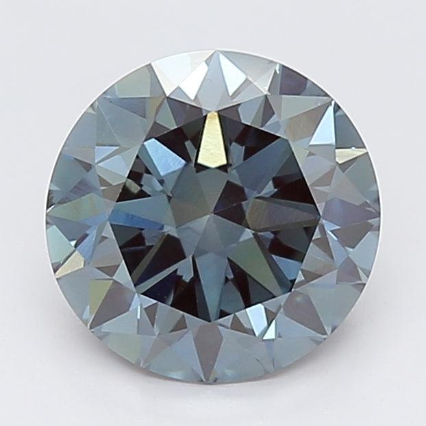 Loose 1.49 Carat Dark Blue VS1 IGI Certified Lab Grown Round Diamonds