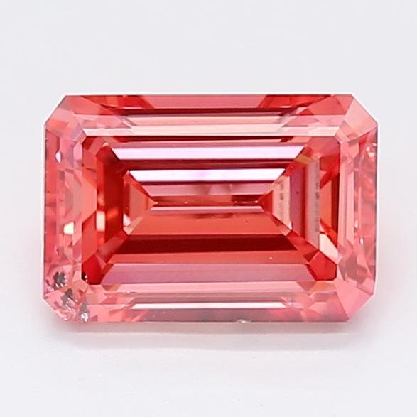 Loose 1.51 Carat Vivid Pink SI1 IGI Certified Lab Grown Emerald Diamonds