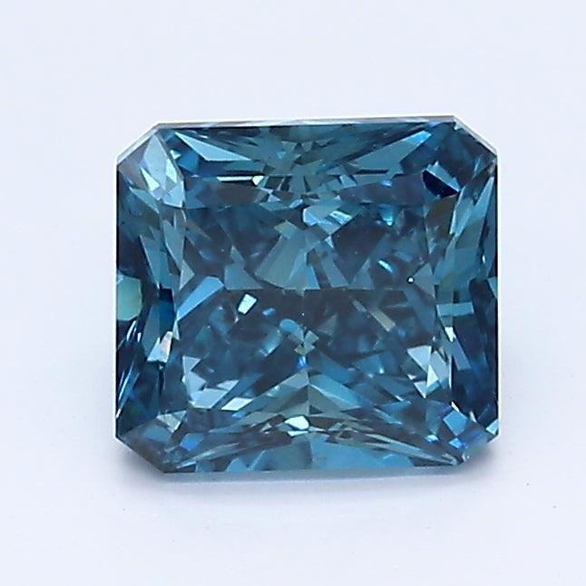 Loose 1.06 Carat Deep Blue SI1 IGI Certified Lab Grown Radiant Diamonds