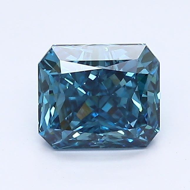 Loose 0.92 Carat Deep Blue VVS2 IGI Certified Lab Grown Radiant Diamonds