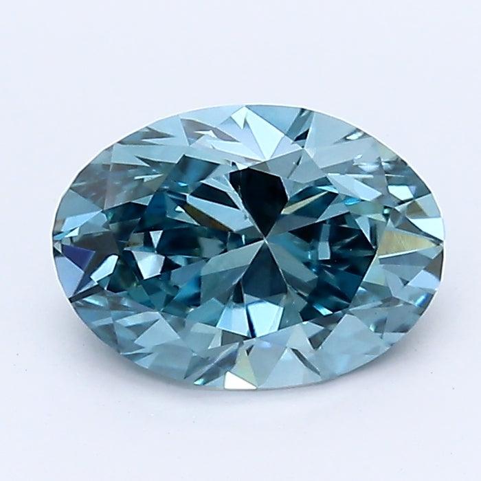 Loose 1.13 Carat Deep Blue VS1 IGI Certified Lab Grown Oval Diamonds