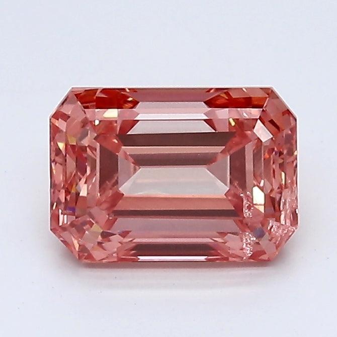 Loose 1.25 Carat Intense Pink I1 IGI Certified Lab Grown Emerald Diamonds