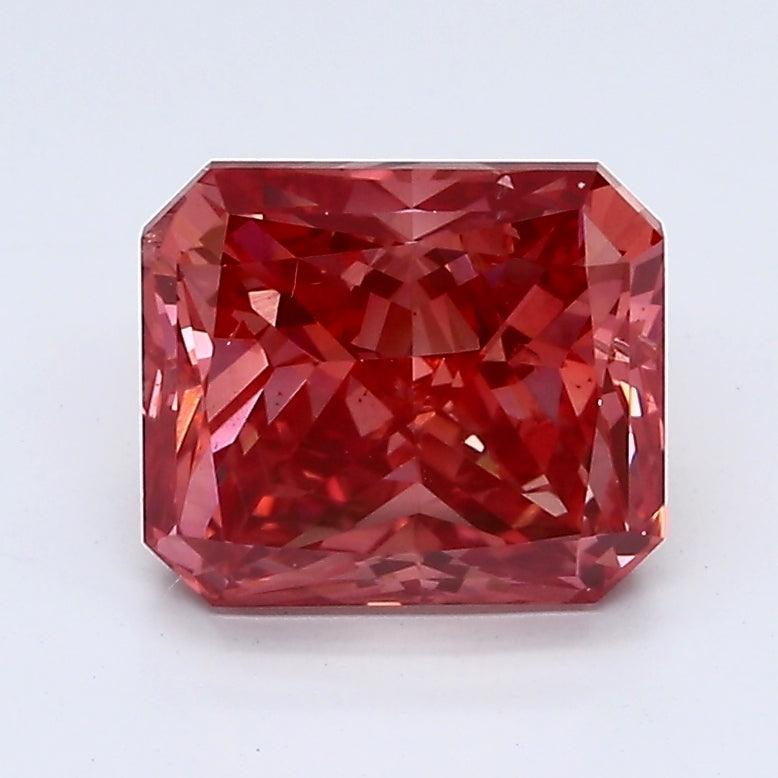 Loose 1.89 Carat Vivid Pink SI2 IGI Certified Lab Grown Radiant Diamonds