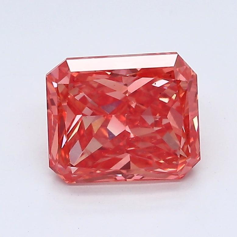 Loose 1.44 Carat Vivid Pink VS2 IGI Certified Lab Grown Radiant Diamonds